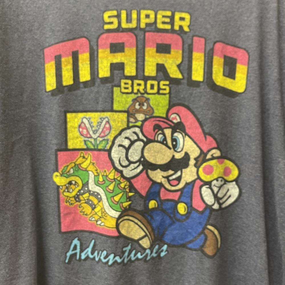 Nintendo Men's XL Super Mario‎ Bros. Adventures Vintage Style T-Shirt 2018